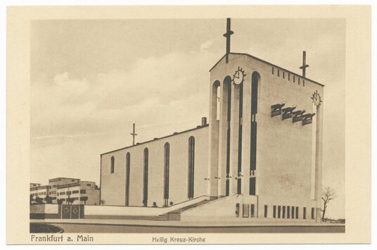 Vorschaubild Heilig Kreuz-Kirche (Postkarte Eigentum Kurt Wilhelm-Kästner)